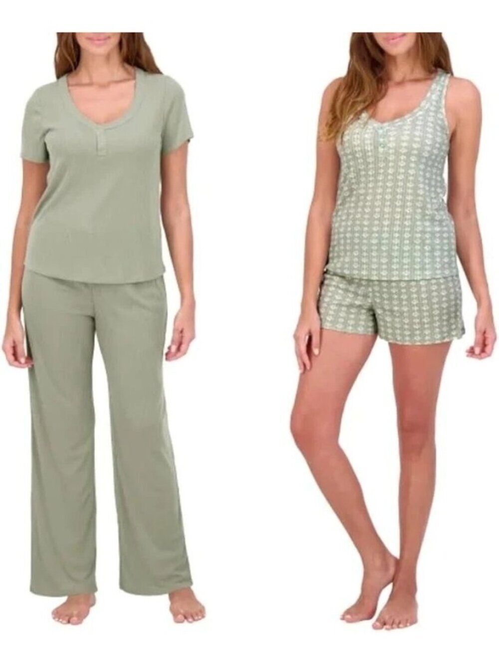 NWT Live 2 Lounge Women's L 4-Piece Pointelle Lounge Set i2132